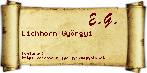 Eichhorn Györgyi névjegykártya